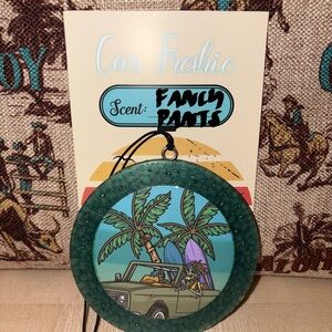 Tropical Car Freshener with Palm Tree Design